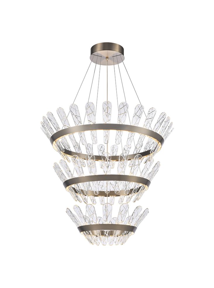 Basildon Double/ Triple Tiered Bronze LED Pendant
