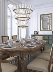 Basildon Double/ Triple Tiered Bronze LED Pendant