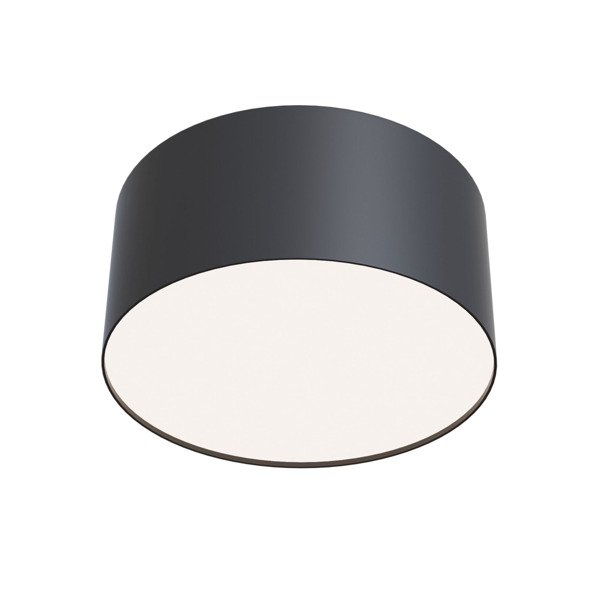 Zon LED Flush Ceiling Light - White/Black Finish