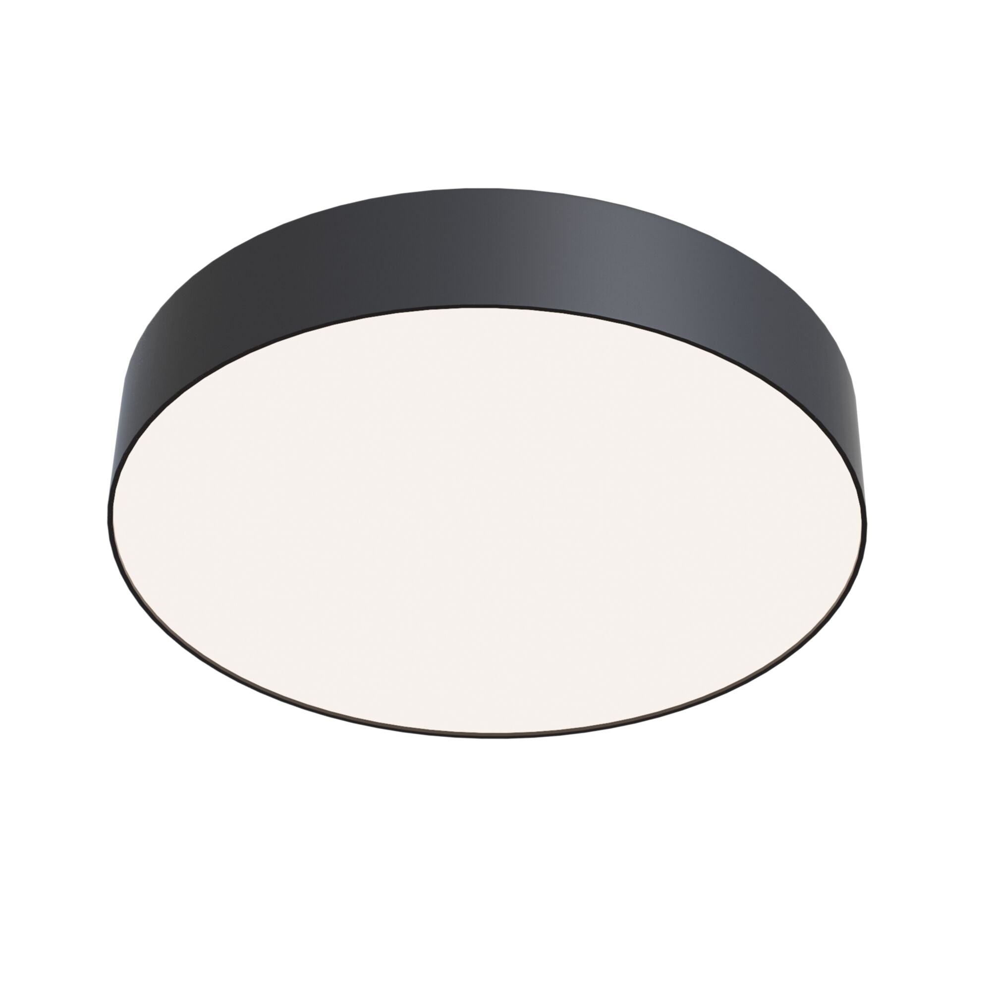 Zon LED Flush Ceiling Light - White/Black Finish