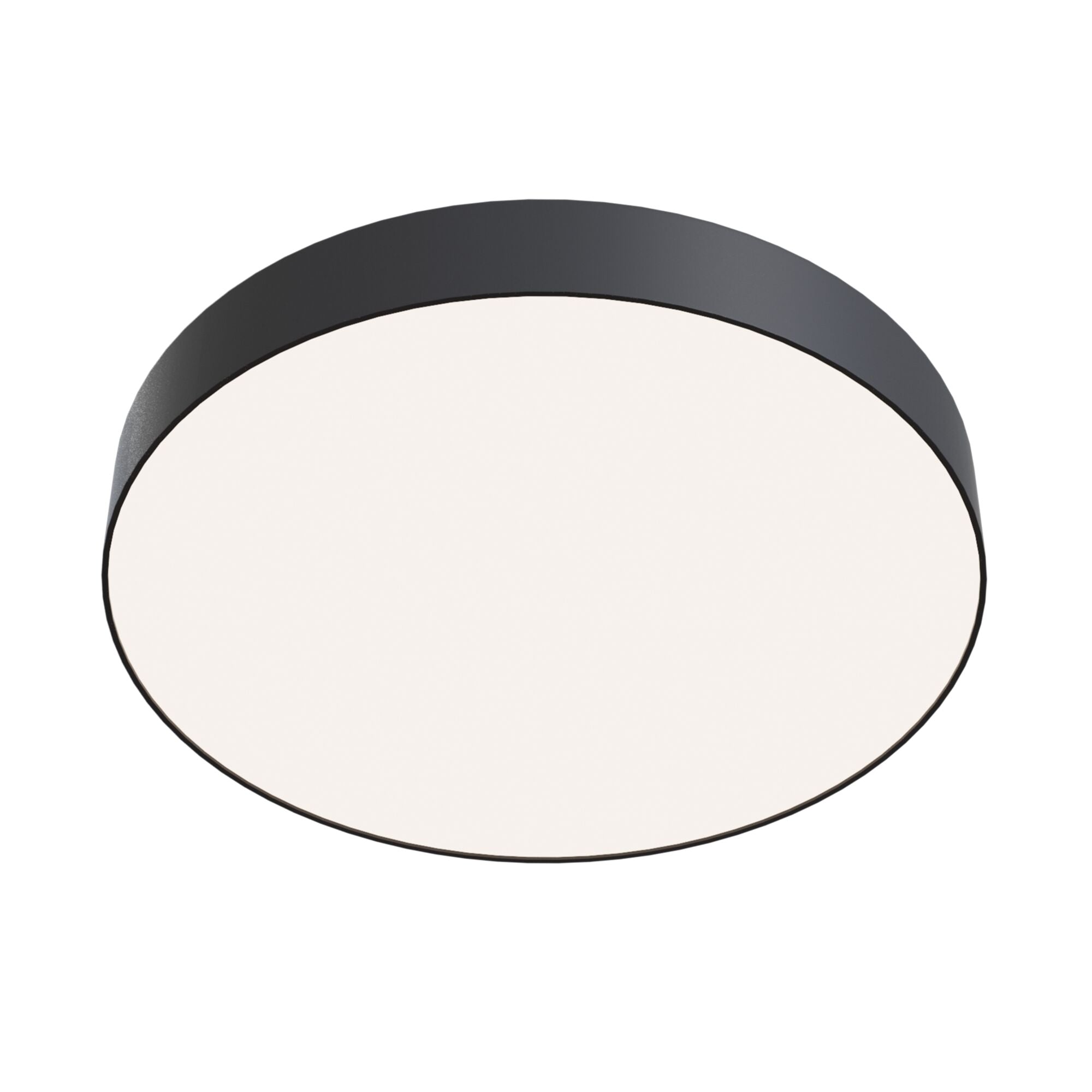 Zon LED Flush Ceiling Light - White/Black Finish