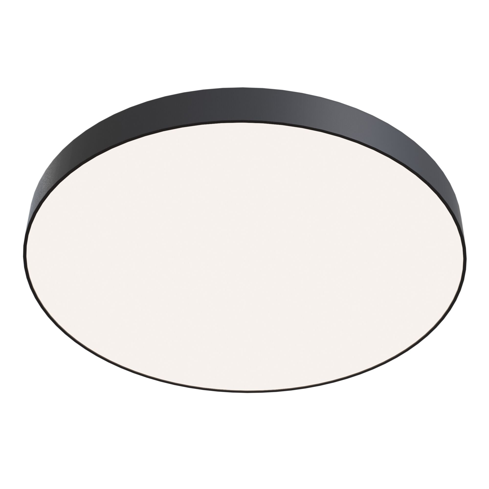 Zon LED Flush Ceiling Light - White/Black Finish