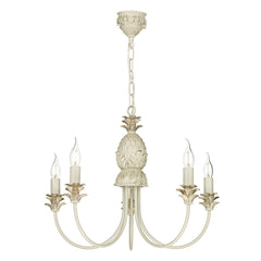 David Hunt Cabana 5 Light Multi-Arm Pendant In Cream Gold Fitting only