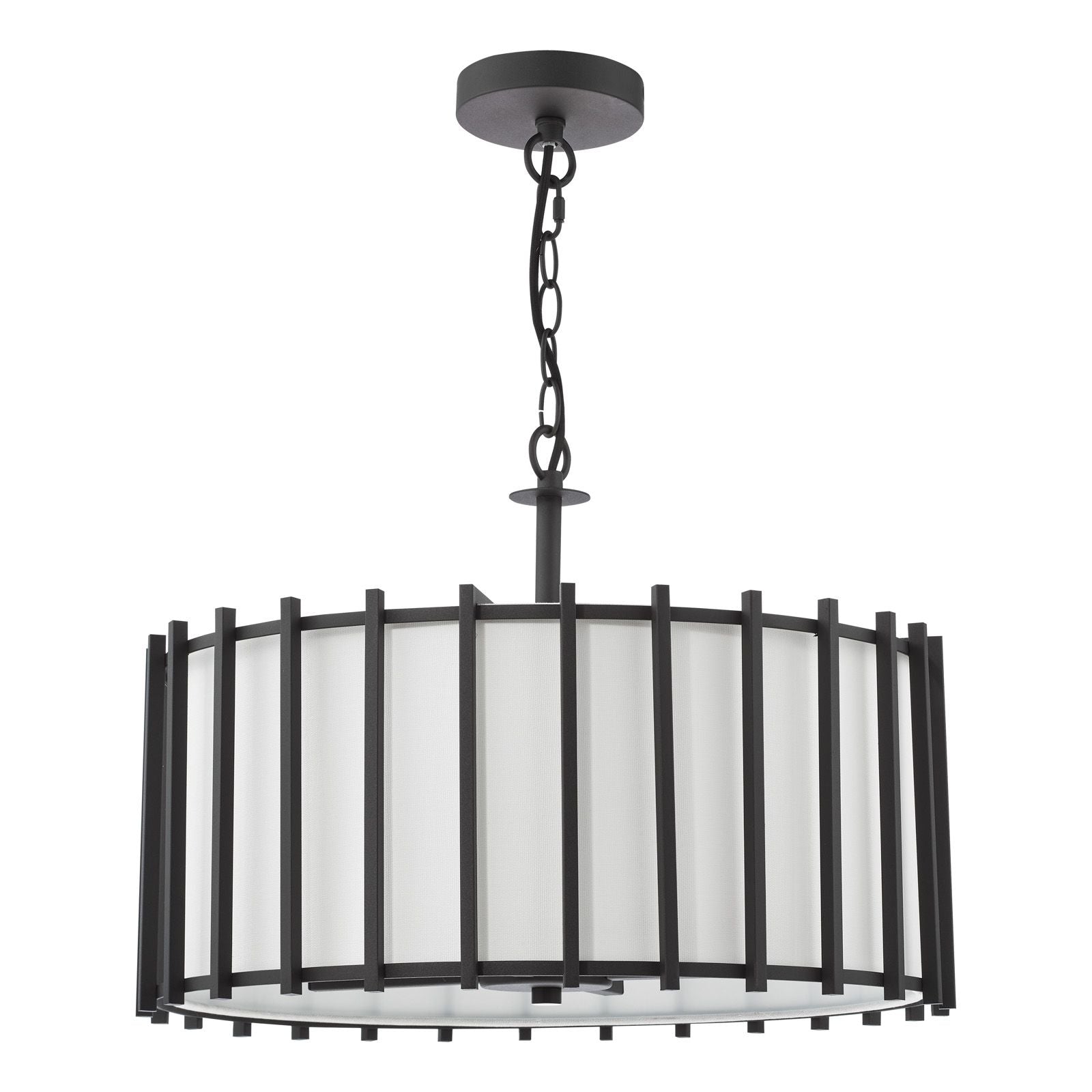 Cagliari 4/8LtArmed Pendant Matt Black and Ivory