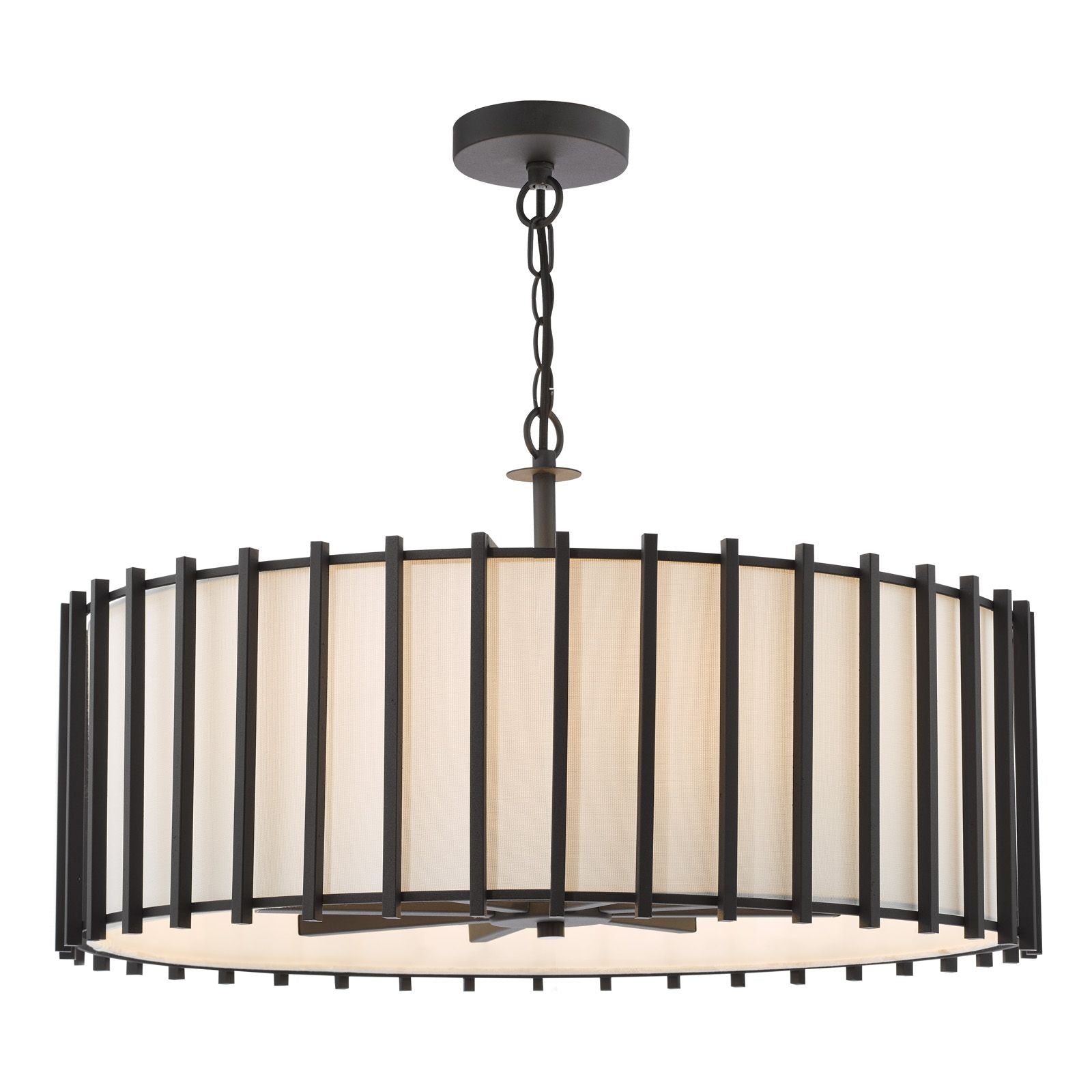 Cagliari 4/8LtArmed Pendant Matt Black and Ivory