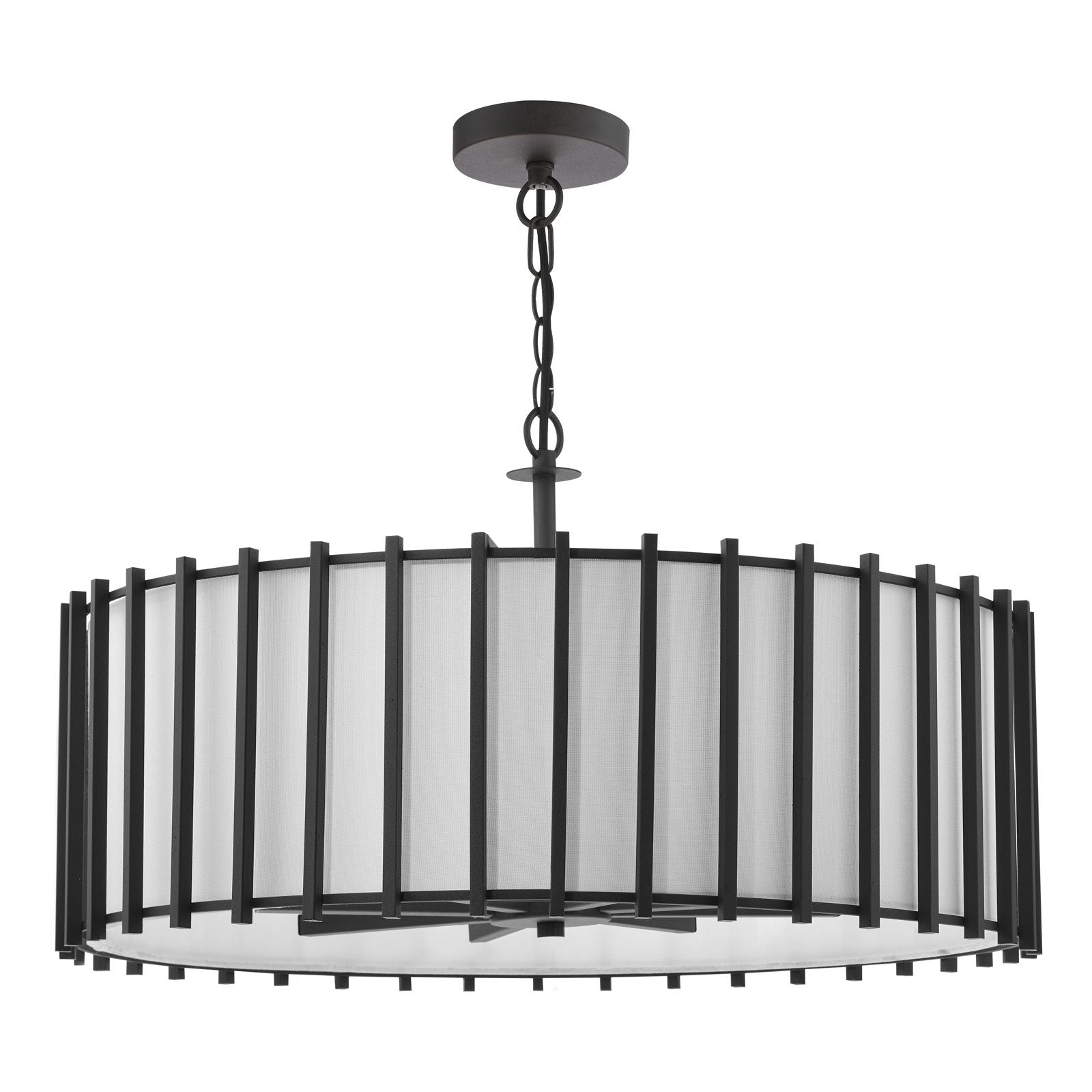 Cagliari 4/8LtArmed Pendant Matt Black and Ivory