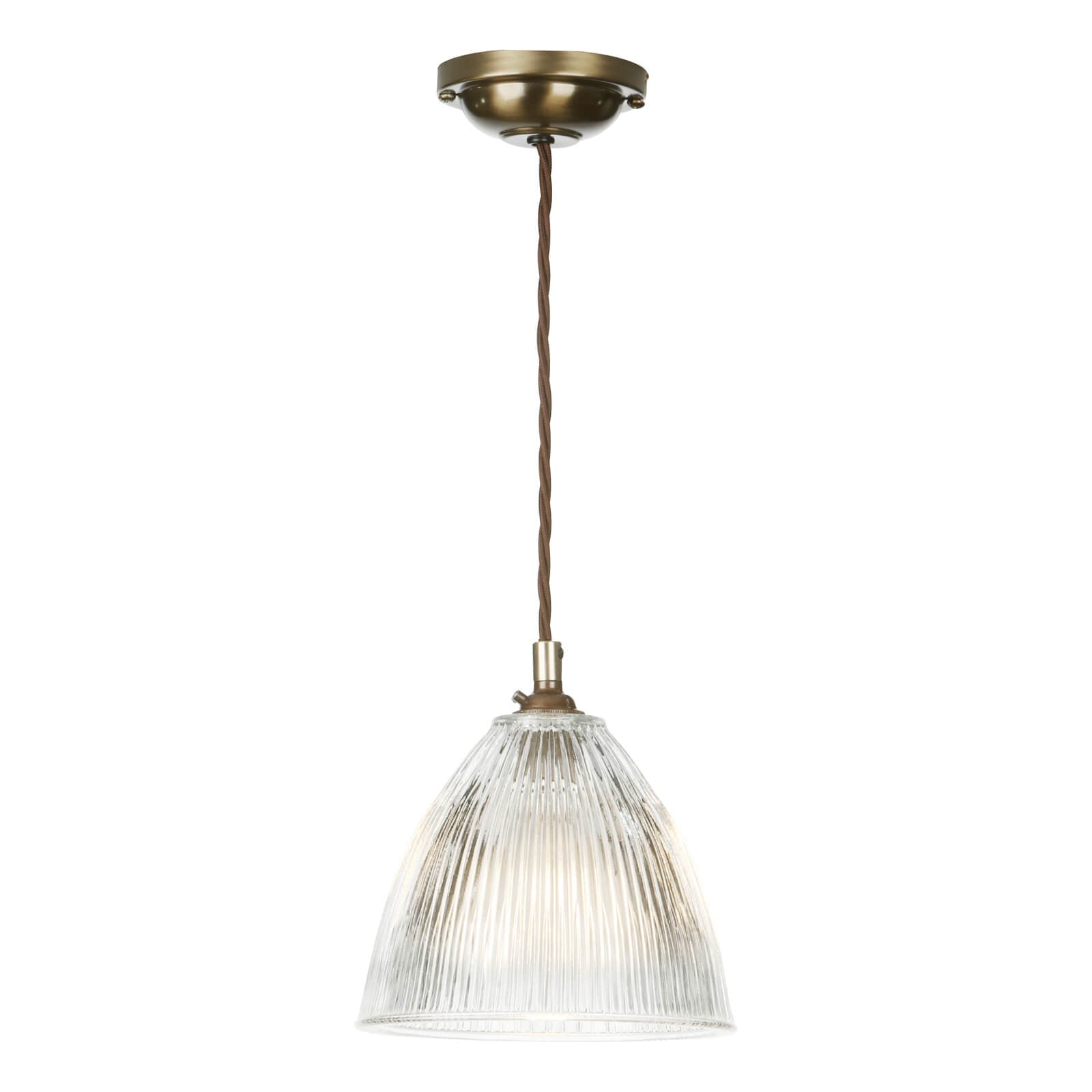 Cambridge Single Pendant In Antique Brass