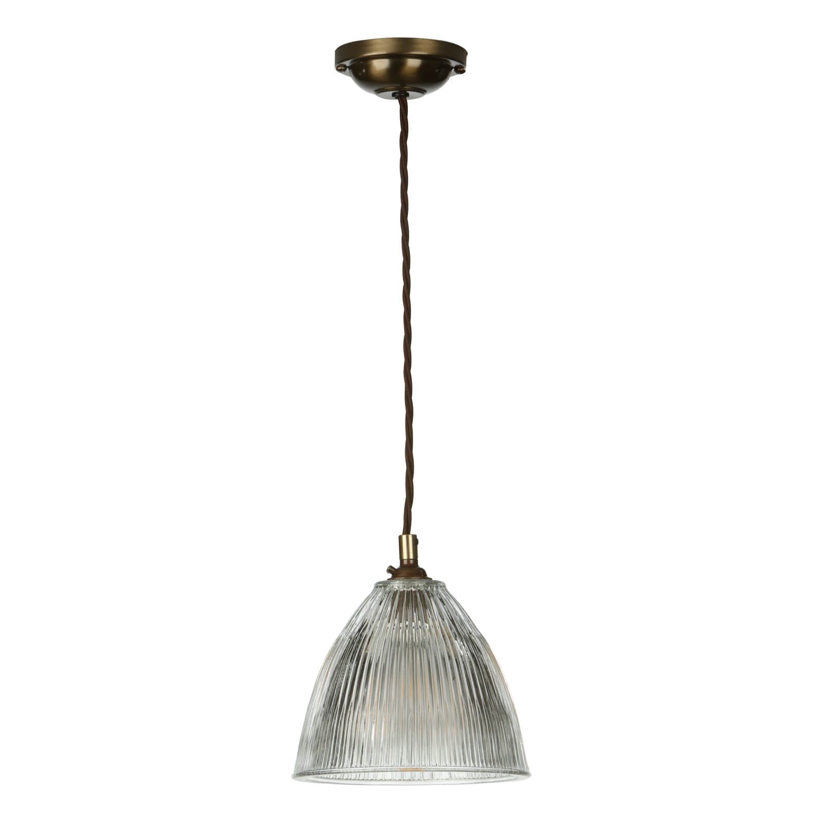 Cambridge Single Pendant In Antique Brass