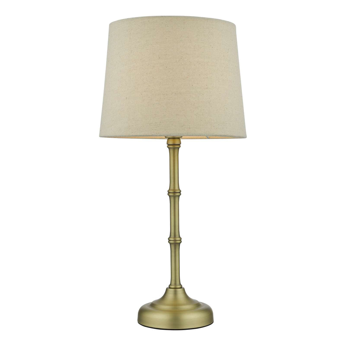 Cane Table Lamp Antique Brass With Shade