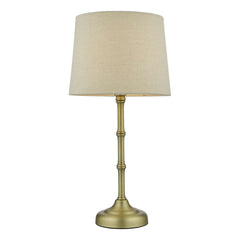 Cane Table Lamp Antique Brass With Shade