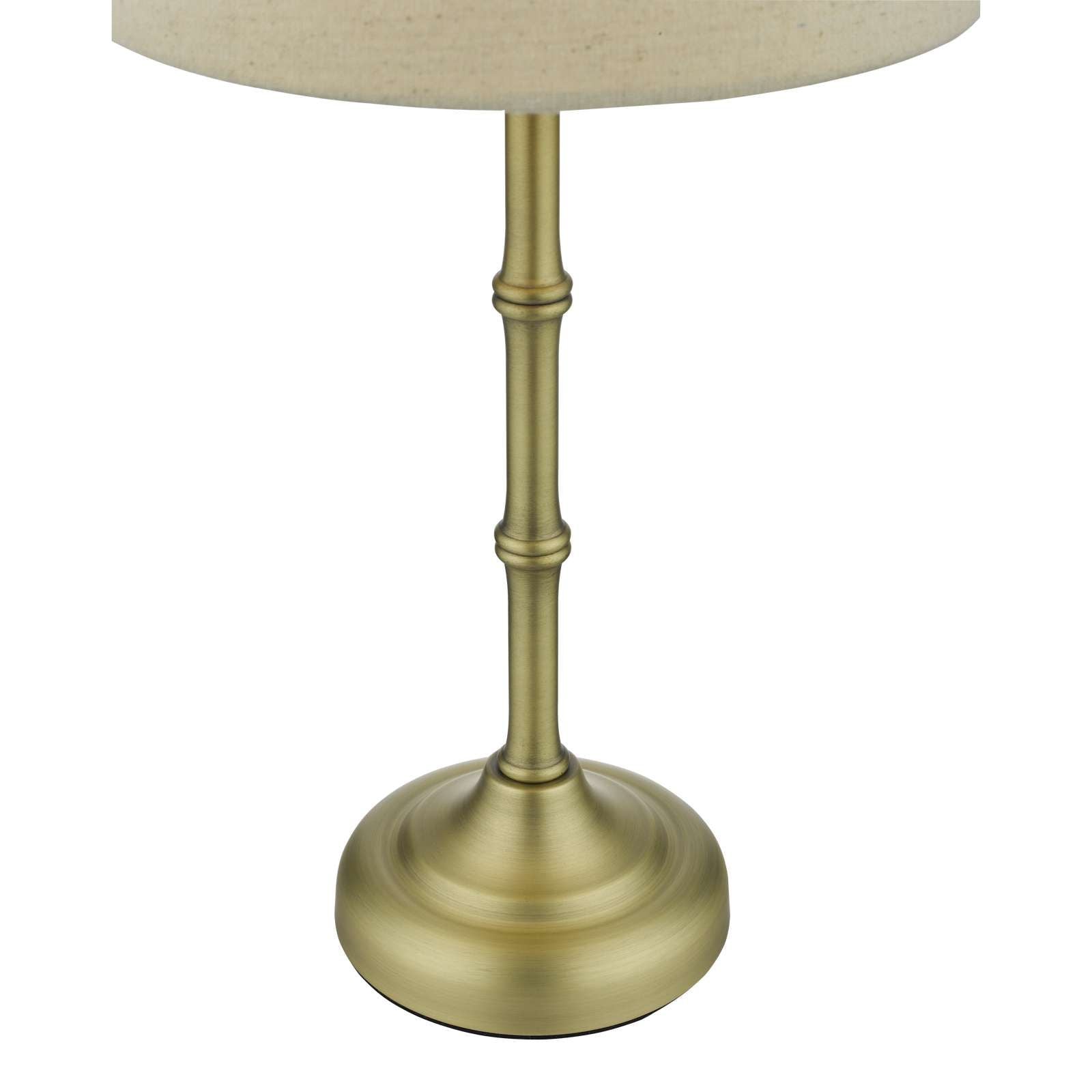 Cane Table Lamp Antique Brass With Shade