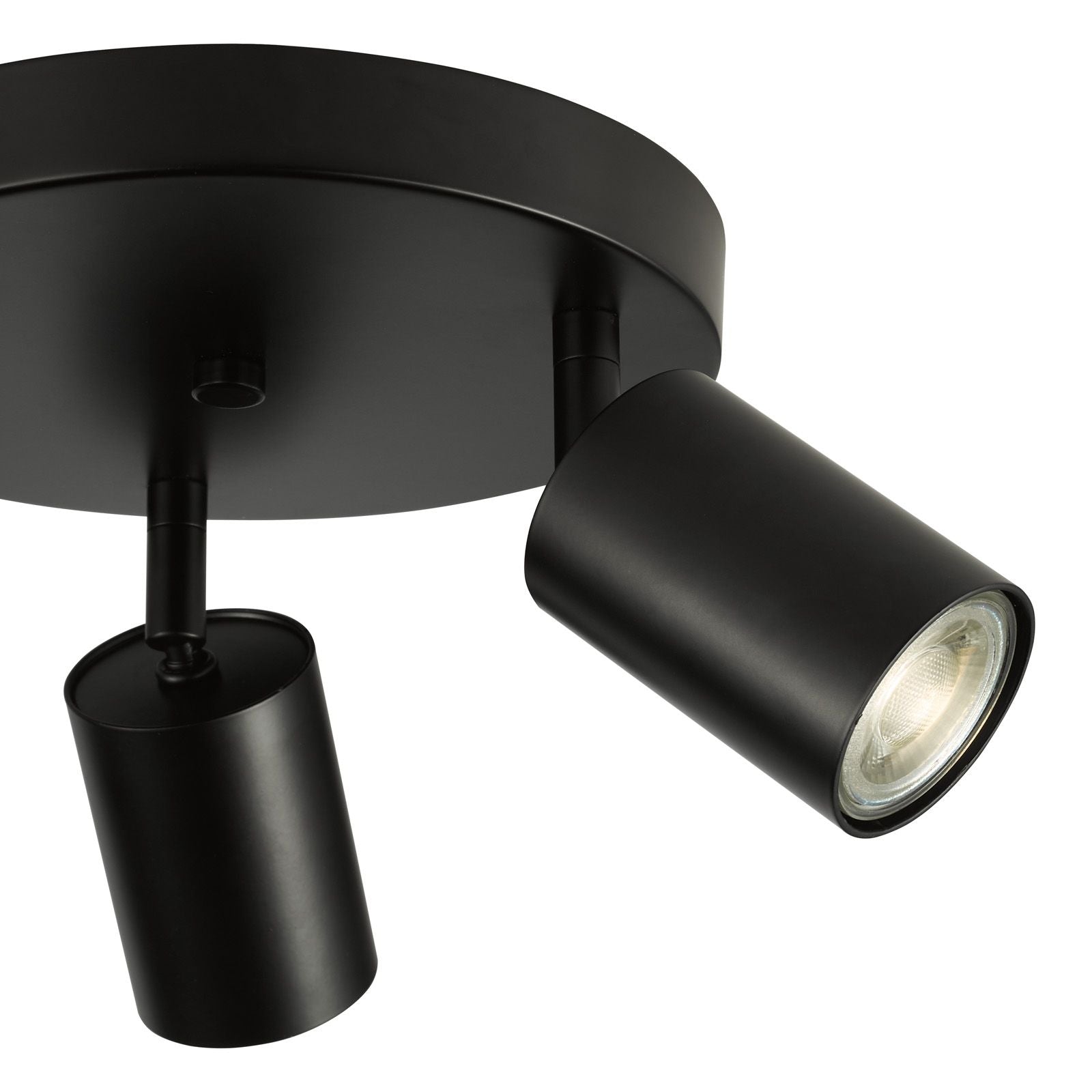 Cawley 3 Light Plate Spotlight -Matt Black Finish