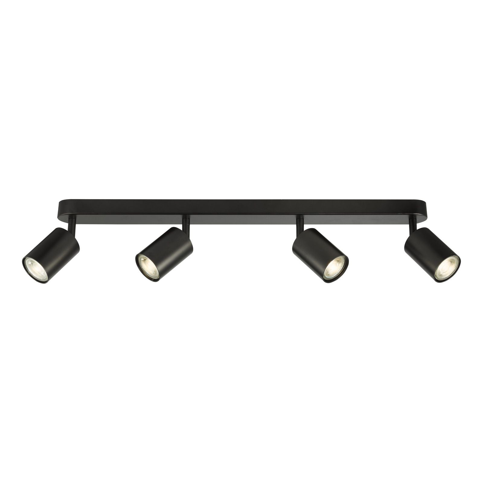 Cawley 4 Light Plate Spotlight - Matt Black Finish