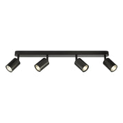 Cawley 4 Light Plate Spotlight - Matt Black Finish