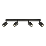 Cawley 4 Light Plate Spotlight - Matt Black Finish