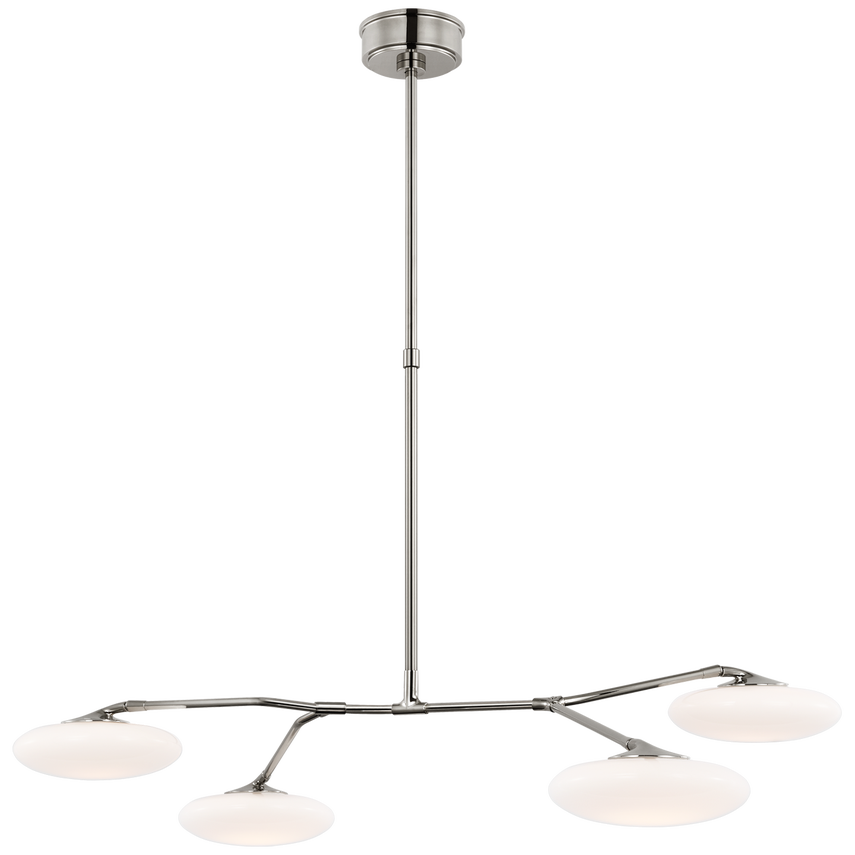 Brindille 3/4Lt Chandelier - Nickel/Brass