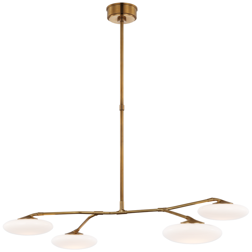 Brindille 3/4Lt Chandelier - Nickel/Brass