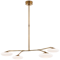 Brindille 3/4Lt Chandelier - Nickel/Brass
