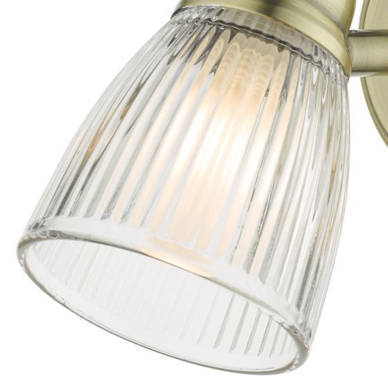 Cedric Bathroom Wall Spotlight IP44 - Polished Chrome/Antique Brass