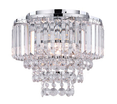 Elegant Chrome Tiered Crystal - CLEARANCE