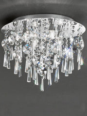 Venus Crystal Bathroom Flush Light IP44 - Various Sizes