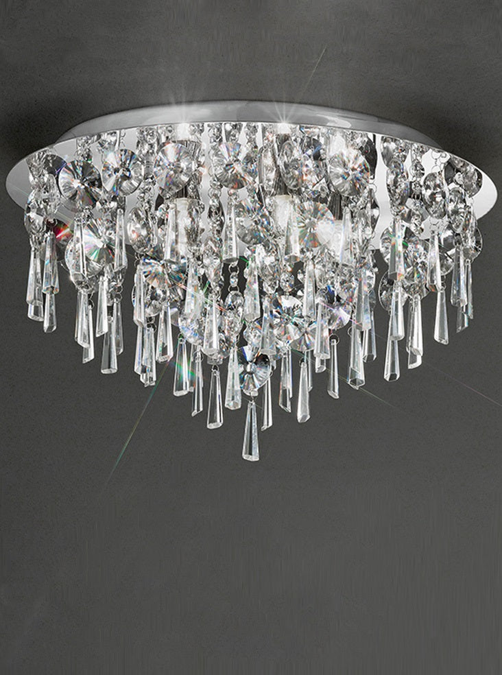 Venus Crystal Bathroom Flush Light IP44 - Various Sizes