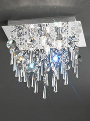 Venus Crystal Bathroom Flush Light IP44 - Various Sizes