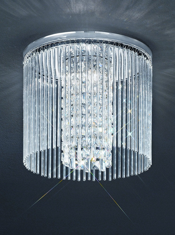 Alexia Crystal Flush IP44 - Small / Large