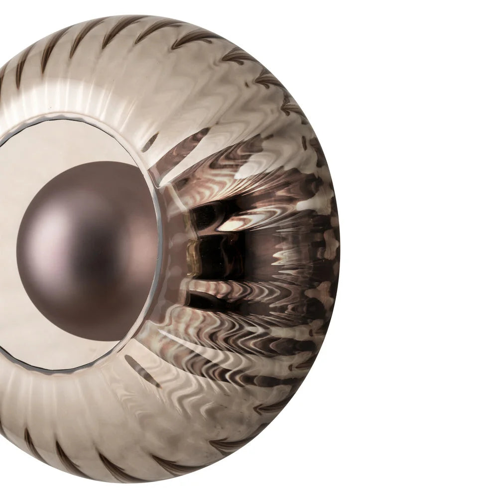 Chelsea Glass Round Diffuser Wall Light - Mocha