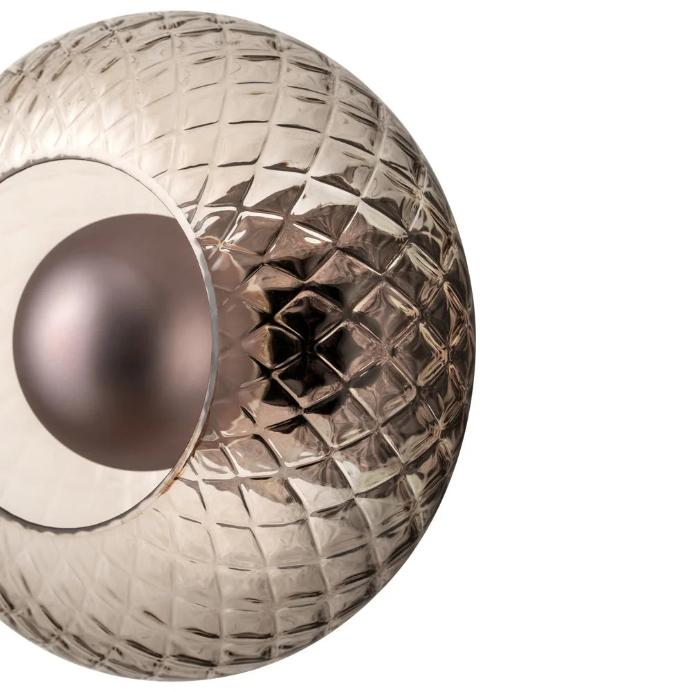 Chelsea Glass Round Diffuser Wall Light - Mocha