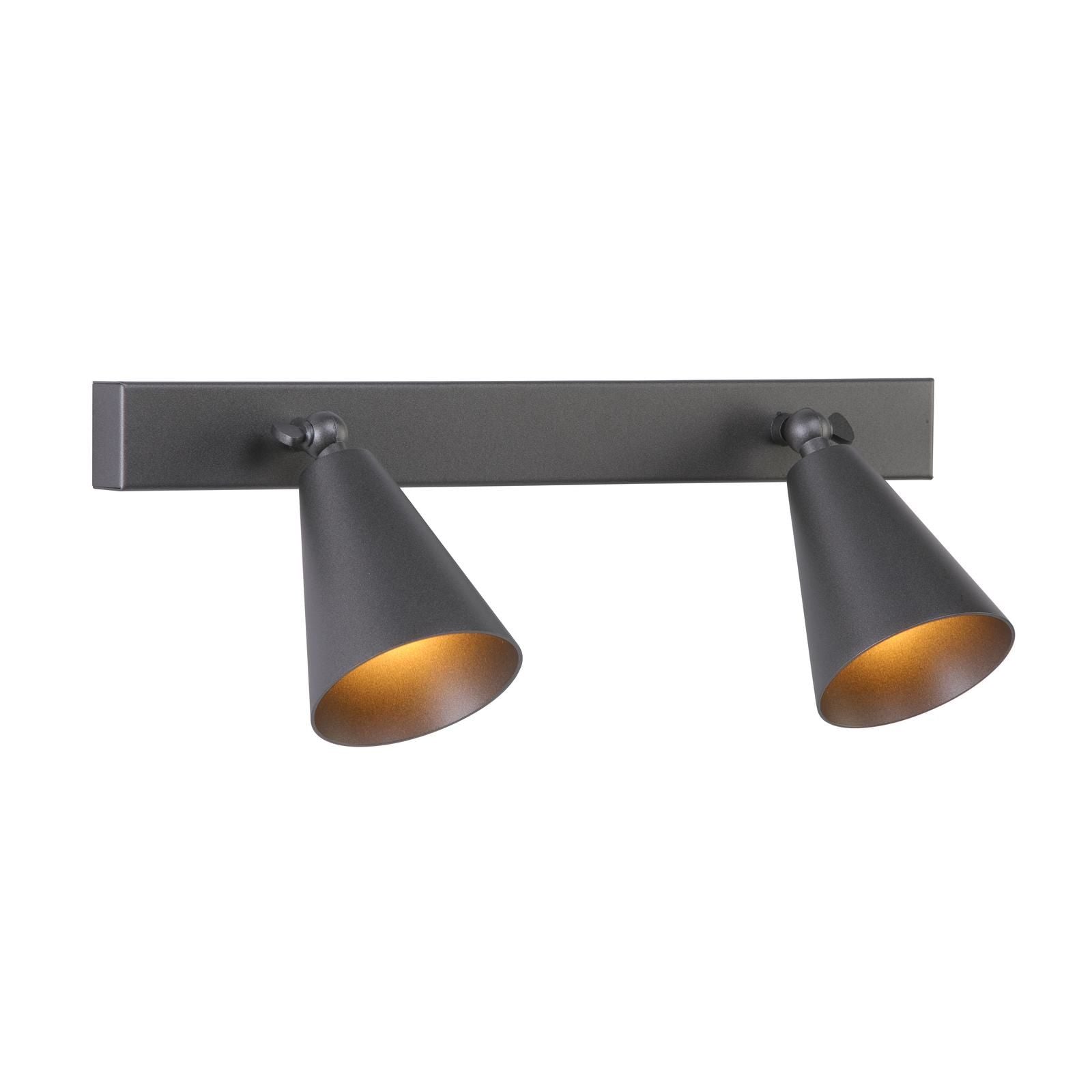 Charing 2 Light Wall Light- Aged Silver/ Aged Brass Finish