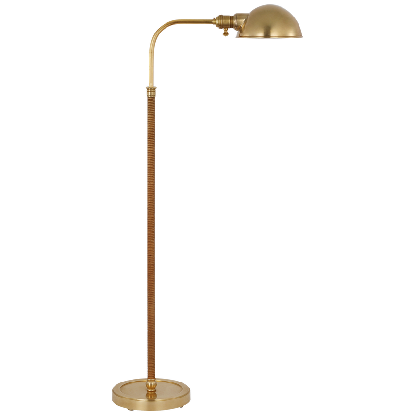 Basden Pharmacy Floor Lamp - Brass & Rattan