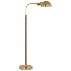 Basden Pharmacy Floor Lamp - Brass & Rattan