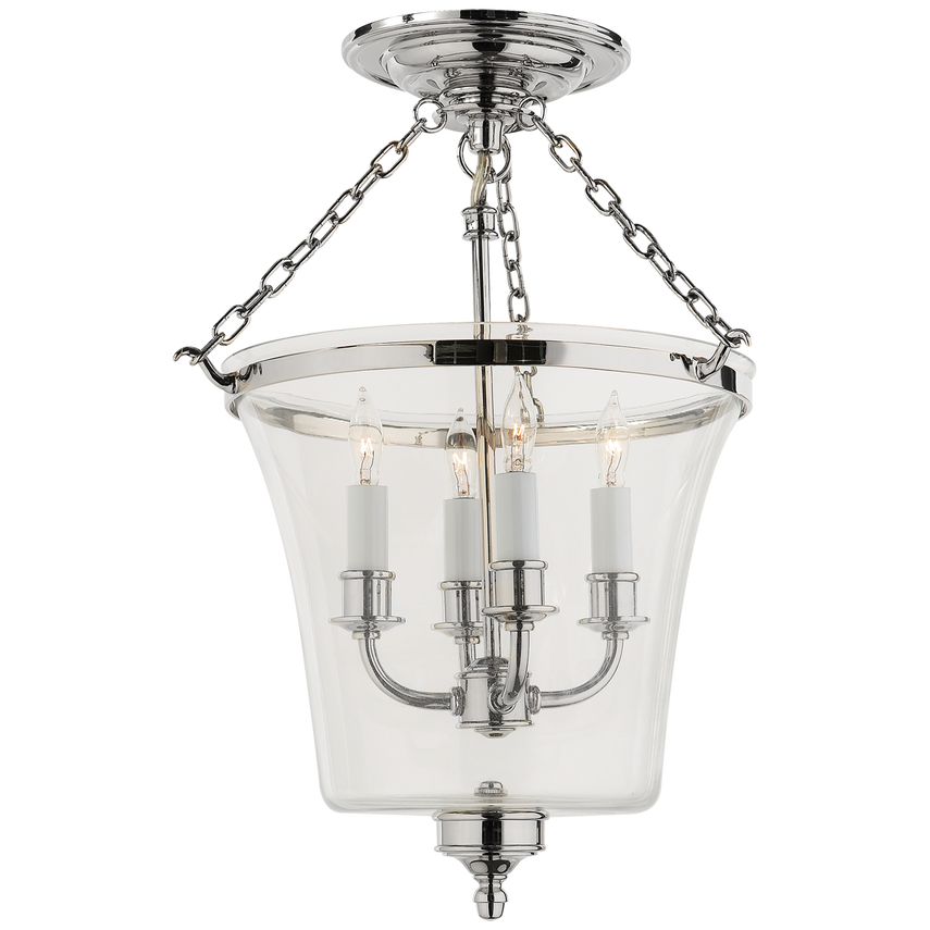 Sussex Semi-Flush Bell Jar Lantern - Various Colours
