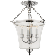 Sussex Semi-Flush Bell Jar Lantern - Various Colours