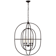 Desmond Open Oval Lantern - Aged Iron/Gild