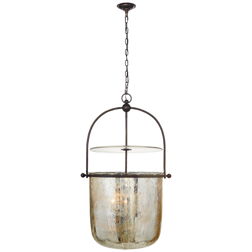 Lorford Smoke Bell Lantern - Aged Iron/Gild Iron