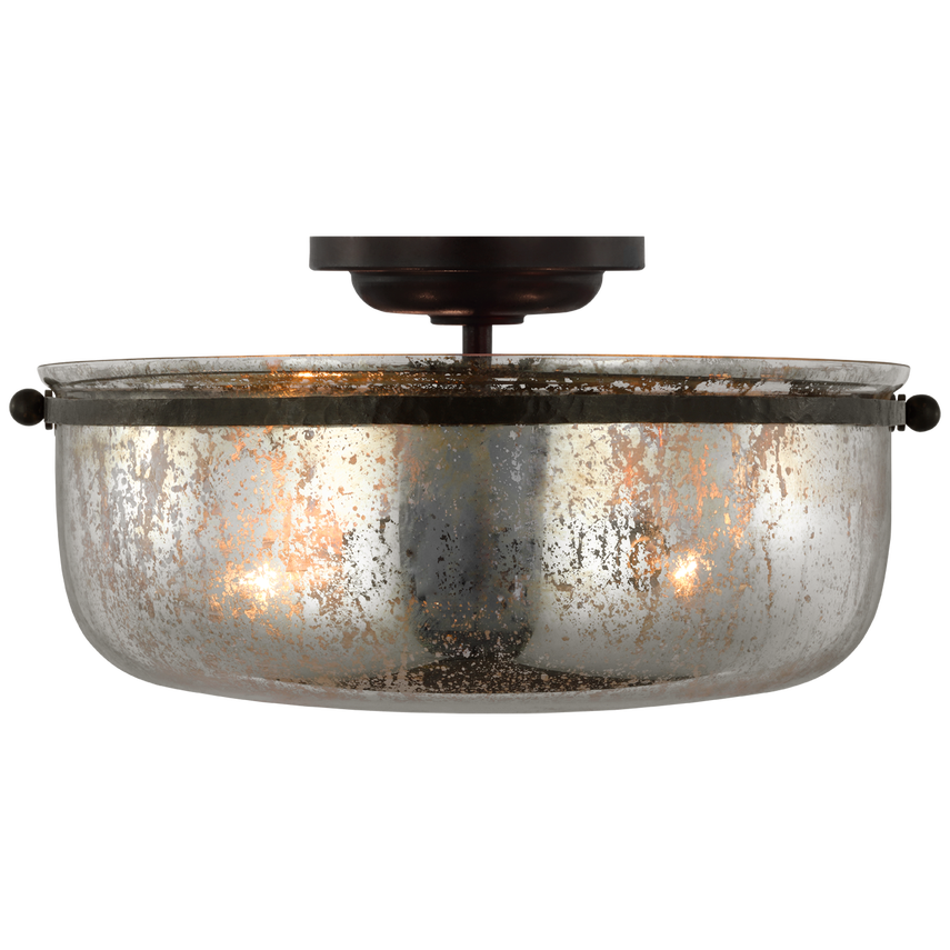 Lorford Semi-Flush Mount - Aged Iron