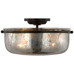 Lorford Semi-Flush Mount - Aged Iron