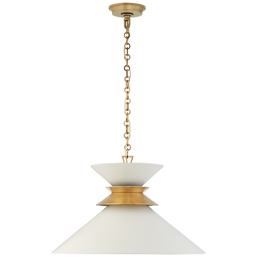 Alborg Stacked Pendant - Brass & Black/White