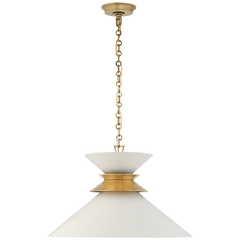 Alborg Stacked Pendant - Brass & Black/White