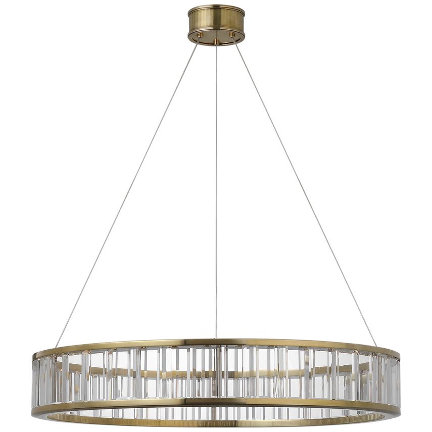 Iterna LED Ring Chandelier - Glass/Alabaster