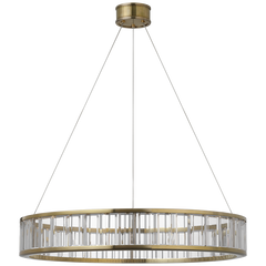 Iterna LED Ring Chandelier - Glass/Alabaster