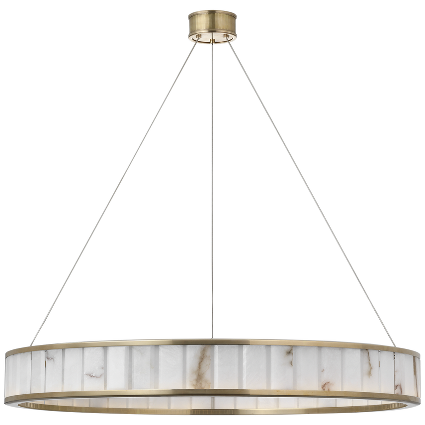 Iterna LED Ring Chandelier - Glass/Alabaster