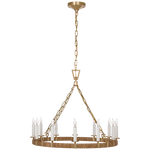 Darlana Rattan Wrapped Chandelier - Iron/Brass