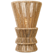 Antigua 1Lt Wall Sconce - Natural Abaca & Brass