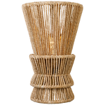 Antigua 1Lt Wall Sconce - Natural Abaca & Brass