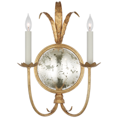 Gramercy Large Double Sconce - Gilded Iron