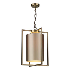 Chiswick Single Pendant with Shade in Antique Brass