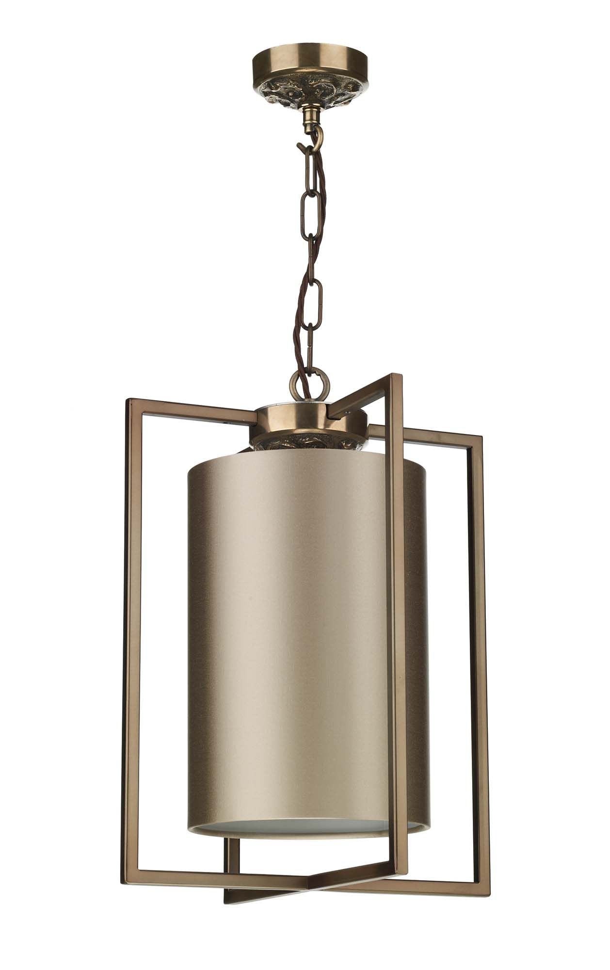 Chiswick Single Pendant with Shade in Antique Brass